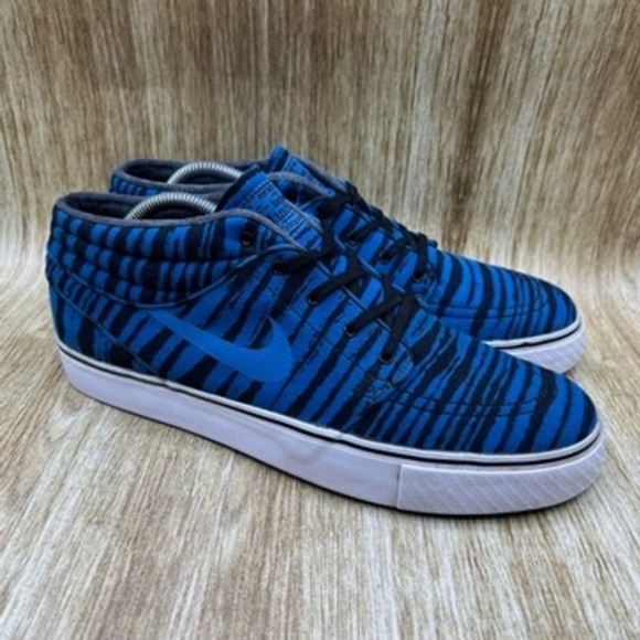 Nike Other - Nike SB Zoom Stefan Janoski Mid Premium Men's Size‎ 11 Shoes Blue Zebra Sneakers